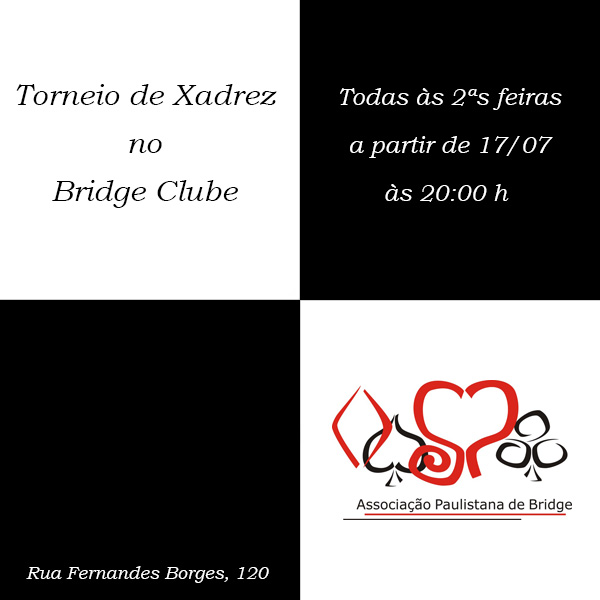 Torneios de Xadrez no Bridge Club - Escola de Xadrez do Milos